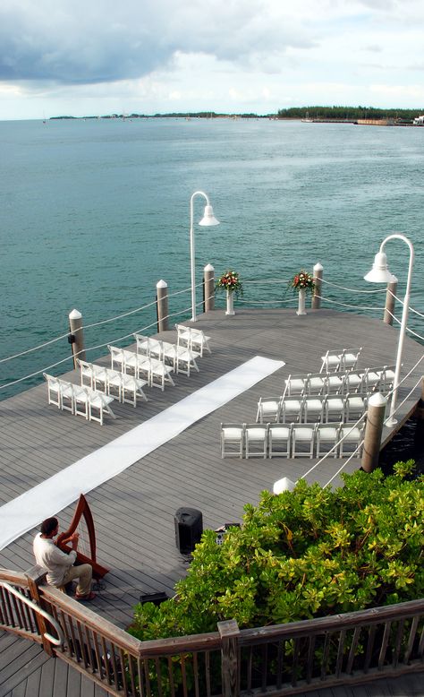 Hyatt Resort Wedding Dock - Key West FL Outside Wedding Decorations, Beach Dock, Dock Wedding, Key West Wedding, Key West Fl, Wedding Venues Beach, Camp Wedding, West Wedding, Outside Wedding