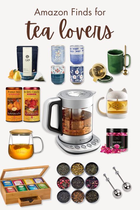 All you need to make a perfect cup of tea! Whether you are a fan of green tea, white tea, black tea or chai drunk from a porcelain teacup, mug, travel cup or thermos. Every tea lover will find something nice. Tea Travel Mug, Perfect Cup Of Tea, Tea Lovers Gift, Moms Favorite, Cool Kitchen Gadgets, Chic Kitchen, White Tea, Tea Lover, Pharmacy Gifts