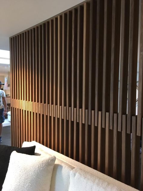 Timber Screen Interior, Slat Divider, Wood Slat Room Divider, Modern Partition Walls, Lounge Sofas, Modern Room Divider, Wood Slat Wall, Room Divider Walls, Wood Screens