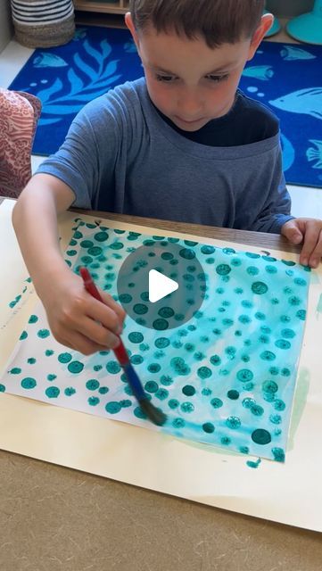 Katie Allain 🎨 on Instagram: "A simple process that packs a big punch! 

First grade practices color bleeding by going over dots from our favorite dot markers with a wet paint brush. The water wakes up the colors and allows them to spread like paint! These polka-dotted monochromatic masterpieces will become the backgrounds for self-portraits they are creating!! I can’t wait to share more soon!" Preschool Art Ideas, Monochromatic Painting, Pre K Art, God Made Me, Dot Markers, Preschool Art, Dot Painting, Paint Brush, School Art