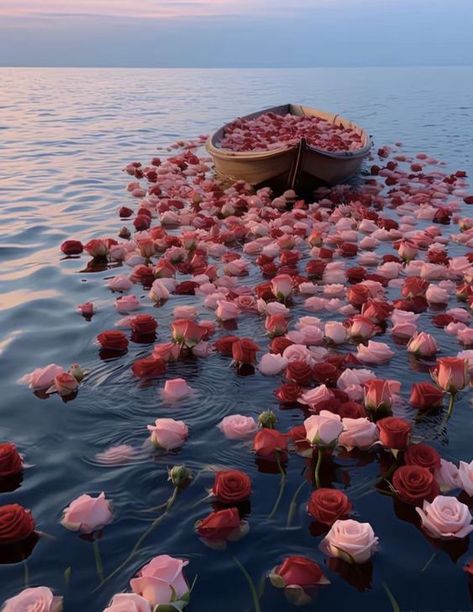 Roses In Water Aesthetic, Pretty Flowers Pictures, Beach Flowers, Water Aesthetic, Pretty Aesthetic, Flower Wallpapers, Nothing But Flowers, Pretty Landscapes, Flower Therapy