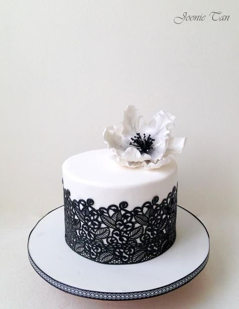 Chocolate Lace Cake, Lace Cake, Mini Wedding Cakes, Mini Bolo, Small Landscape, Edible Lace, Beautiful Cake Designs, White Cakes, Cake Lace