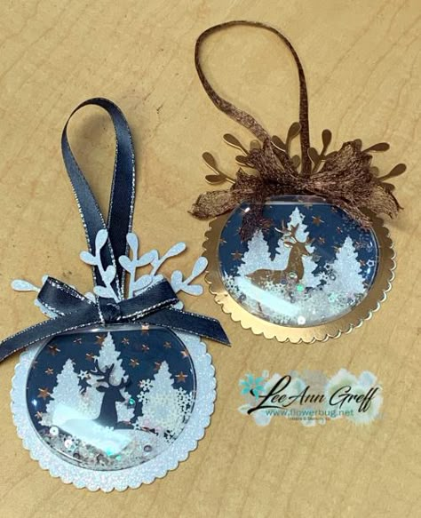 Xmas Balls, Christmas Diorama, Xmas Tags, Stamping Projects, Trending Ideas, Globe Ornament, Christmas Snow Globes, Pretty Christmas, Christmas Drawing