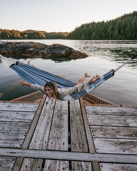 Would you believe me if I said this was on the ocean? A tiny little float camp where you can relax and disconnect for a little while. The place you want to be is @tofinoboatingco Float Camp ✨ Next time you are planning a trip to Tofino, British Columbia keep this little slice of paradise in mind because the hammock vibes are elite 😎 Hammock Vibes, Tofino British Columbia, On The Ocean, Believe Me, Planning A Trip, British Columbia, I Said, Hammock, The Ocean