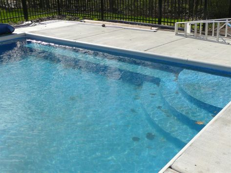 Pool Steps Inground, Swimming Pool Steps, Spanish Courtyard, Inground Pool Landscaping, Rectangle Pool, Best Above Ground Pool, Vinyl Pool, Pool Contractors, Pool Steps