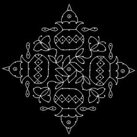 வண்ணக் கோலங்கள் : 19 - 1 parallel dots (Neer Pulli) Kolam. Pattern Design Drawing, Easy Rangoli Designs Videos, Pulli Kolam, Rangoli Designs Photos, Simple Flower Design, Rangoli Designs Latest, Indian Rangoli, Simple Rangoli Designs Images, Simple Rangoli Border Designs