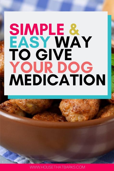 Here's an easy way to get your dog to take it's medication. #dog Homemade Dog Cookies, Meds For Dogs, Pet Meds, Dog Medicine, Medication For Dogs, Dog Business, Dog Nutrition, Dog Tips, Treat Recipes