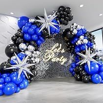 New Years Party Decorations, Black Balloon Garland, Navy Blue Balloons, Sneaker Ball, Black Balloon, New Year's Party Decorations, Balloon Kit, Garland Arch, Black Balloons