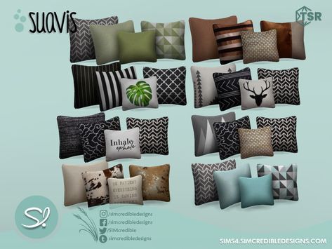 Sims 4 Alpha Cc Decor, Sims 4 Couch Pillows, Sims 4 Cc Cushions, Sims Cc Couch, The Sims 4 Cc Couch, Sims 4 Sectional Couch Cc, Sims 4 Cc Pillows, Sims 4 Couches Cc, Furniture Mods