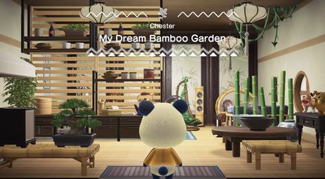 My Dream Bamboo Garden Acnh, Paradise Planning Acnh, Acnh Paradise Planning Ideas, Acnh Paradise Planning, Acnh Themes, Ac Design Codes, Acnh Hhp, Acnh Design Ideas, Happy Home Paradise