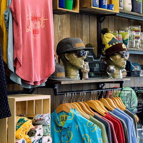 Merch Display, Concept Shop, Store Ideas, Merchandising Displays, Tap Room, Retail Space, Shirt Store, Visual Merchandising, Denim Fashion