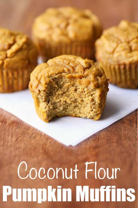 Coconut Flour Pumpkin Muffins, Keto Pumpkin Muffins, Coconut Flour Muffins, Pumpkin Puree Recipes, Gluten Free Pumpkin Muffins, Pumpkin Muffins Easy, Healthy Flour, Pumpkin Recipes Healthy, Coconut Flour Recipes