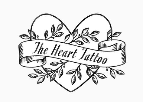 Heart With Name Tattoo, Heart Name Tattoo, A Heart Tattoo, Heart Logo Design, Heart Tattoos With Names, Mom Heart Tattoo, Small Heart Tattoos, Heart Font, Text Symbols