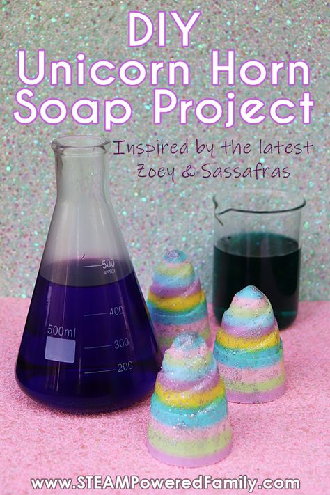 Unicorn Horn Soap Making Project and Bacteria Study Unicorn Science Experiment, Zoey And Sassafras, Diy Unicorn Horn, Unicorn Soap, Bird Study, Read Together, Homeschool Lesson Plans, Berry Tea, Petri Dishes