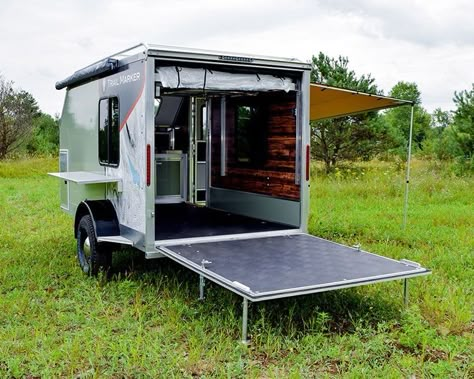 Diy Toy Hauler, Enclosed Trailer Camper, Cargo Camper, Trailer Camper Conversion, Cargo Trailer Camper Conversion, Compact Camping, Camping Trailer Diy, Cargo Trailer Conversion, Diy Camper Trailer