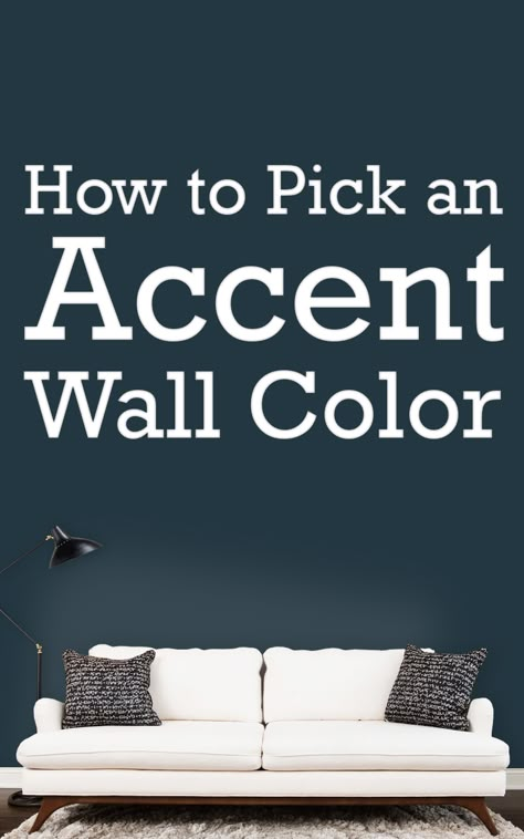 A thorough guide on how to pick an accent wall color for your living room, bedroom and kitchen. Accent Wall Bedroom Paint, Brown Accent Wall, Fireplace Accent Walls, Accent Wall In Kitchen, Grey Accent Wall, Blue Accent Walls, Accent Wall Colors, Room Accent Wall, Accent Wall Paint