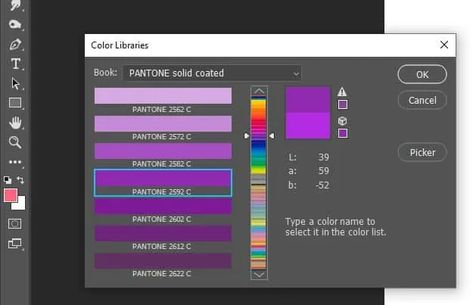 How To Find and Add Pantone Colors in Photoshop - Graphics Mob Pantone Color Book, Pantone Solid Coated, Pantone Tcx, Pantone Matching System, Photoshop Graphics, One Number, Pantone Colors, Color Book, Color Picker