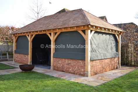 Custom Gazebo Sides Gazebo Side Panels, Modern Gazebo, Garden Room Extensions, Garden Pergola, Gazebo Plans, Wooden Gazebo, Screen House, Room Extensions, Backyard Pavilion