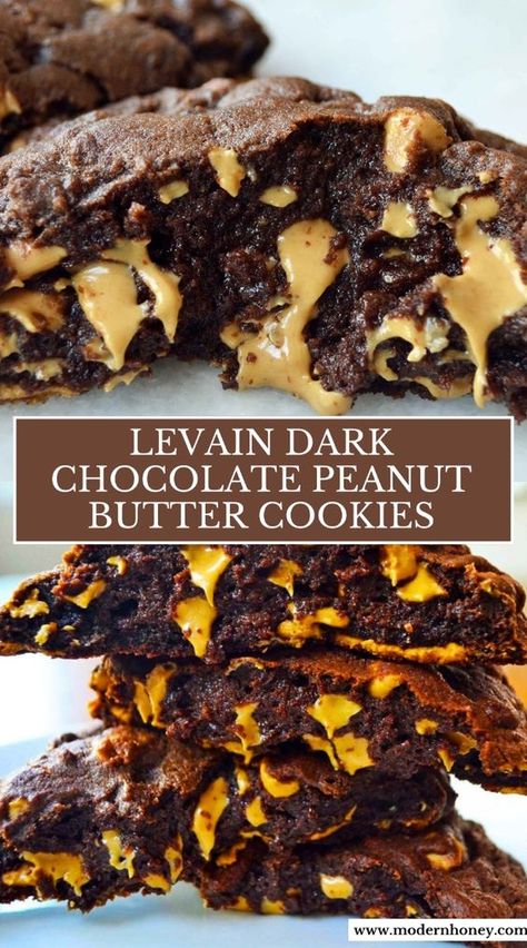 The best Levain Bakery chocolate peanut butter chip copycat cookie recipe! Levain's Chocolate Chip Cookies, Pb Chip Cookies, Levain Cookie Recipes, Levine Cookies, Levian Chocolate Chip Cookies, Levian Cookies, Levain Bakery Cookie Recipe, Chocolate Chip Cookies Peanut Butter, Oreo Stuffed Cookies