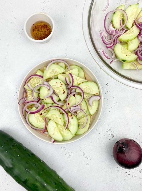 Filipino Cucumber Salad (Ensaladang Pipino) Filipino Cucumber Salad, English Cucumber Salad, Cucumber Vinegar Salad, Cucumber Vinegar, Cucumber Salad Vinegar, Vinegar Salad, Crunchy Salad, Gluten Free Chili, Cucumber Recipes Salad