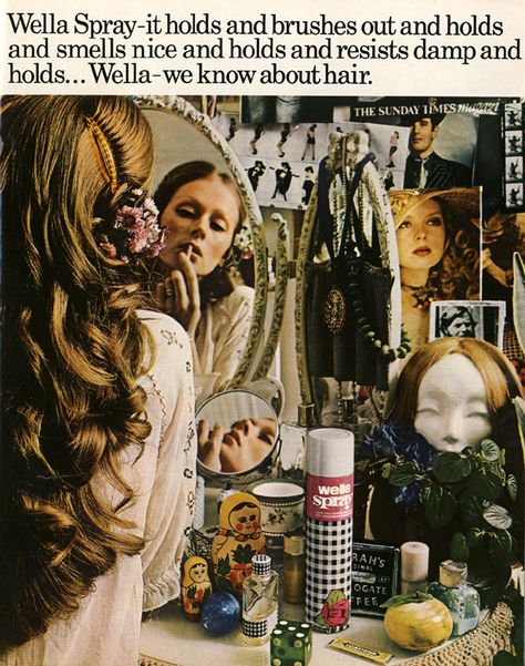 Vintage Makeup Ads, 1970s Hairstyles, Magazine Advert, Vintage Hairstyle, Makeup Ads, Beauty Ads, Retro Beauty, Beauty Ad, Vintage Cosmetics