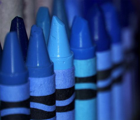 Even as a kid I think my favorite crayons were the blue ones.  Remember using up an entire crayon just for a picture of a lake or the sky?  Ah, those were the days. Crayons Aesthetic, Crayon Aesthetic, Photo Bleu, Blue Crayon, Behind Blue Eyes, Everything Is Blue, Im Blue, Blue Inspiration, Blue Pictures