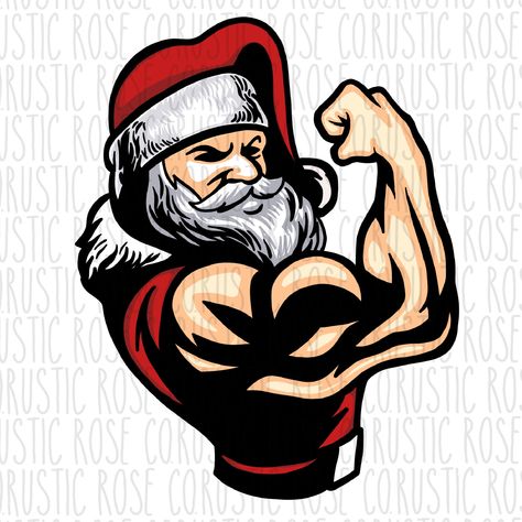 Body Builder Art, Santa Claus Drawing, Santa Cartoon, Santa Claus Images, Santa Paintings, Hulk Comic, Santa Art, Christmas Props, Cartoon Crazy