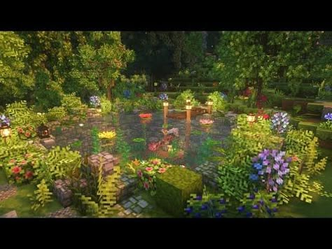 How to make a pond 🐛 | Minecraft Tutorial - YouTube Pond Builds Minecraft, Pond Landscaping Minecraft, Cute Minecraft Pond Ideas, Minecraft Cottagecore Pond, Minecraft Japanese Pond, Minecraft Enchanted Forest Ideas, Pond Minecraft Ideas, Minecraft Pond Design, Minecraft Enchanted Forest