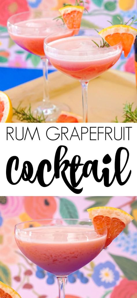 Gluten Free Alcoholic Drinks, Malibu Cocktails, Coconut Rum Drinks, Grapefruit Drink, Grapefruit Recipes, Breakfast Cocktails, Grapefruit Cocktail, Rum Cocktail Recipes, Malibu Coconut