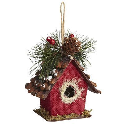 Birdhouse Ornament, Birdhouse Ornaments, Birdhouse Craft, Christmas Bird, Woodland Christmas, House Ornaments, Noel Christmas, Ornament Crafts, Winter Crafts