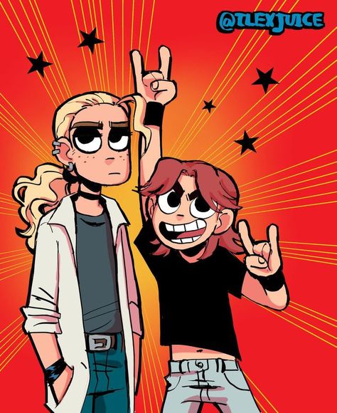 Dee And Heavy, Metal Family Dee, 1 800 273 8255, Family Metal, Scott Pilgrim Comic, Rock Family, Scott Pilgrim Vs. The World, Metal Family, Fandom Crossover