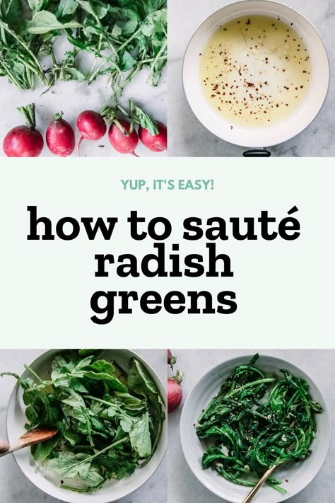 Uses For Radishes, Radish And Kale Recipes, French Radish Recipes, Radish Green Recipes, How To Eat Radishes, Vegan Radish Recipes, Radish Tops Recipes, Radish Puree, Radish Greens Recipes