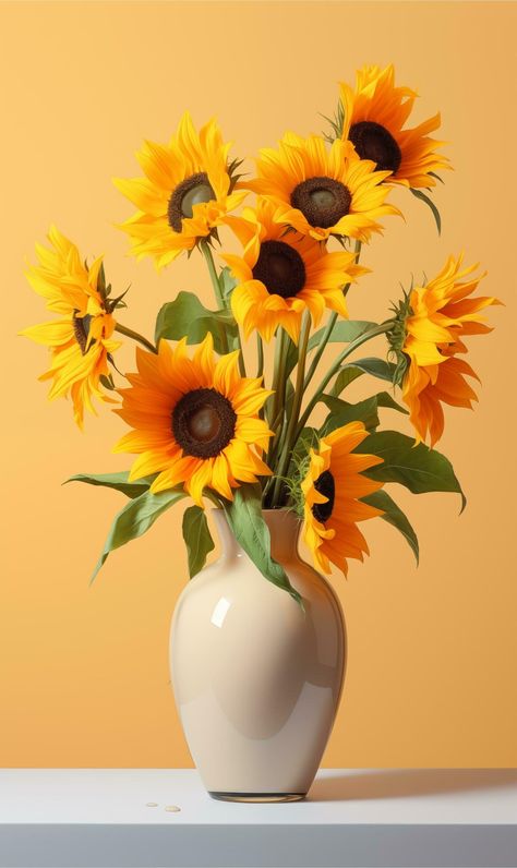 Sunflower In A Vase, Sunflower In Vase, Sunflower Plant, Ballet Dance Photography, Sunflower Vase, Still Life Pictures, Planting Sunflowers, Pretty Plants, Drawing Practice