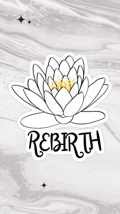 Flower Meaning Tattoo, Rebirth Aesthetic, Rebirth Tattoo, Flower Tattoo Meanings, Flower Meanings, Sticker Designs, Tattoo Sticker, Tattoo Stickers, Water Lilies