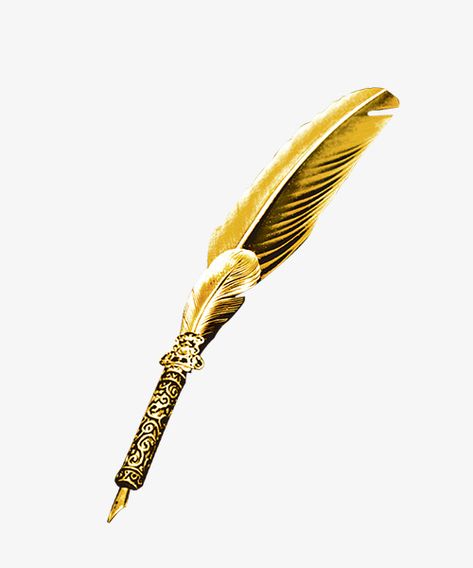 Pen Pictures, Pen Png, Feather Quill Pen, Sakura Pens, Golden Feather, Special Love Quotes, Pen Icon, Feather Quill, Pen Tattoo