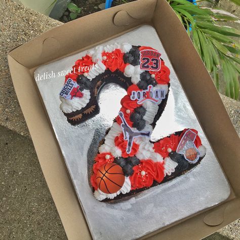 Number Cake Basketball Theme, Basketball Number Cake, Basketball Cakes, Jordan Cake, Cake Pulls, Basketball Cake, Basketball Theme, Number Cake, Number Cakes