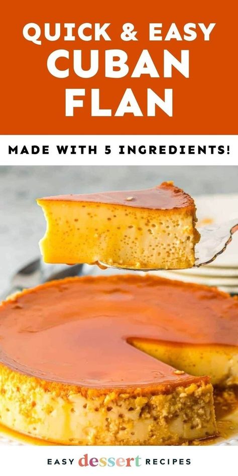 Indulge in the creamy decadence of this Cuban flan! Made with just 5 simple ingredients, this velvety dessert is perfect for any occasion and sure to become your new favorite. Mini Flan Recipe, Homemade Flan Recipe, Cuban Flan Recipe, Homemade Flan, Cuban Flan, Fall Desserts Thanksgiving, Flan Recipe Easy, Family Desserts, Easy Dessert Recipes