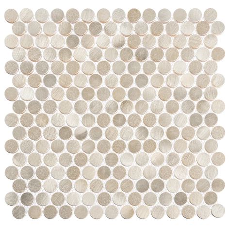 Metal Mosaic, Penny Round Mosaic, Metal Mosaic Tiles, Penny Round Tiles, Round Mosaic, Penny Tile, Shower Floor Tile, Penny Round, Round Tiles