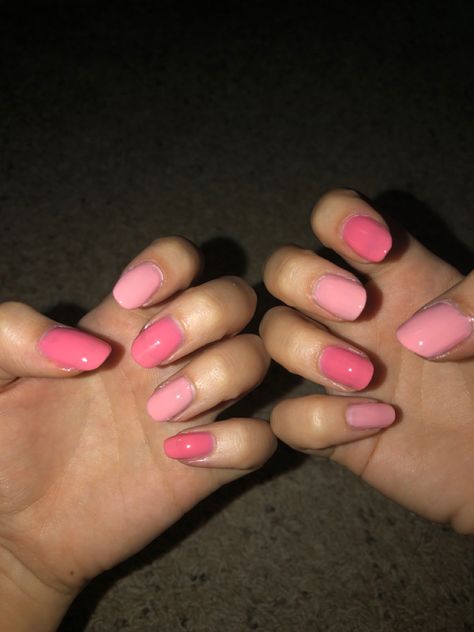 ~may 2023~ Love the colors! Perfect for the changing weather. Nails Alternating Colors, Alternating Nail Color, Alternating Nails, 2023 Love, May 2023, Nail Color, Pink Light, Nail Colors, Light Pink