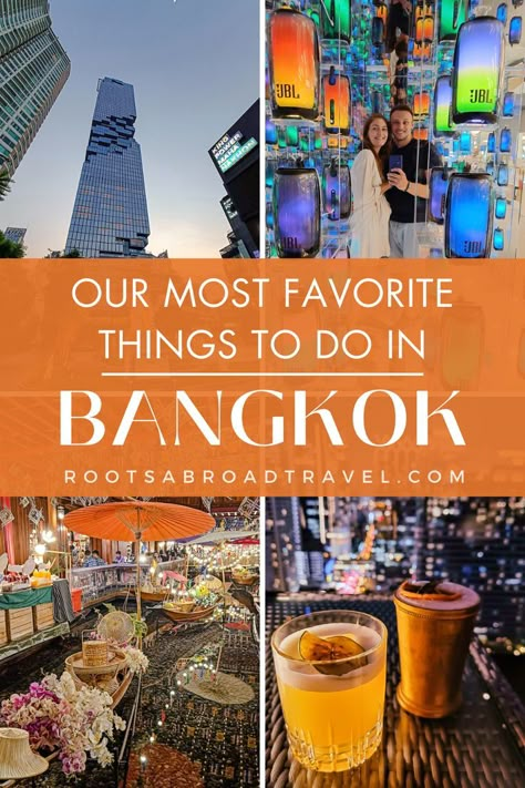 We truly fell in love with the charm of Bangkok. As we traveled Asia for three months this bustling, charming, and sometimes overwhelming capital of Thailand captured us. Here we share our personal best things to do in Bangkok. Whether you wanna tick off the top attractions, fully immerse in local culture, seek the best street food, or search for some hidden gems, we got you covered. Immerse yourself in its lively markets, stunning temples, diverse foodie experiences, and exciting nightlife. Best Things To Do Bangkok, Top Things To Do In Bangkok, Best Massage In Bangkok, Best Things To Do In Thailand, Temples In Bangkok, Bangkok Hidden Gems, Things To Do Bangkok, What To Do In Bangkok, Bangkok Things To Do