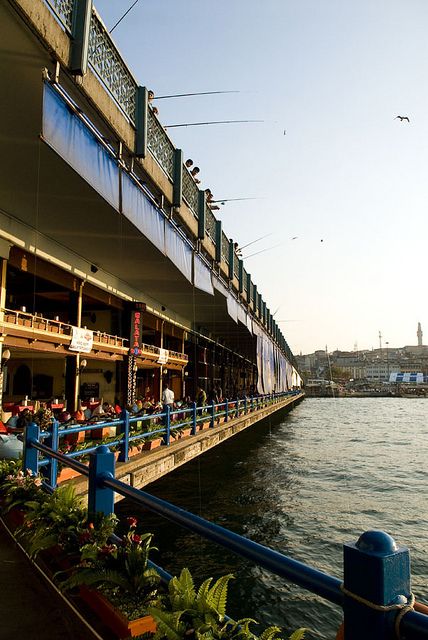 Restaurants under Galata Bridge, Istanbul                                              by bernalmanuel, via Flickr Galata Bridge Istanbul, Galata Bridge, Istanbul Restaurants, Visit Turkey, Istanbul City, Turkey Travel, Bucket Lists, Famous Places, Vacation Hotel