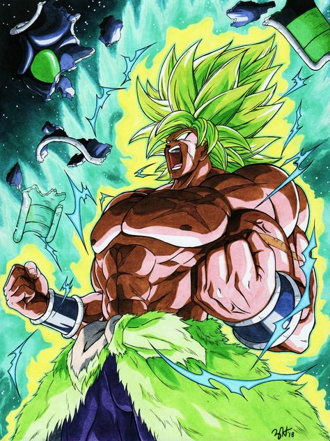 Broly (Dragon Ball Super: Broly) by LordGuyis Broly Dragon Ball, Super Broly, A Dragon, Dragon Ball Super, Dragon Ball, I Hope, Green