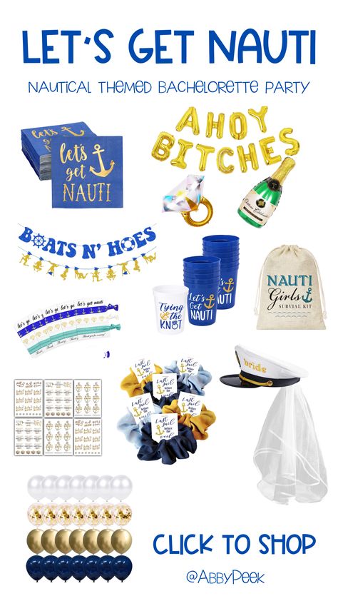 Yacht Bachelorette Party Ideas, Nautical Hens Party, Bachelorette Pontoon Party, Bachelorette Booze Cruise, Cruise Themed Bachelorette Party, Lets Get Nauti Bachelorette Decor, Booze Cruise Bachelorette Party, Bachelorette Party Cruise Ideas, House Boat Bachelorette Party