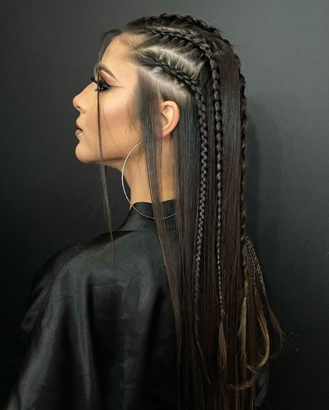 Rave Hair, Beautiful Braided Hair, Viking Hair, Bangs Hairstyles, Hairstyles For, Cool Braid Hairstyles, Summer Hairstyles For Medium Hair, Cool Braids, Hot Hair Styles