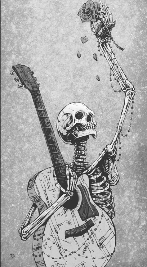 Heavy Metal Skeleton, Surreal Art Beautiful, Skeleton Sketches, Guitar Background, Skeleton Playing Guitar, Skeleton Artwork, Minimalist Tattoo Ideas, Majestic Tree, Tree Tattoos