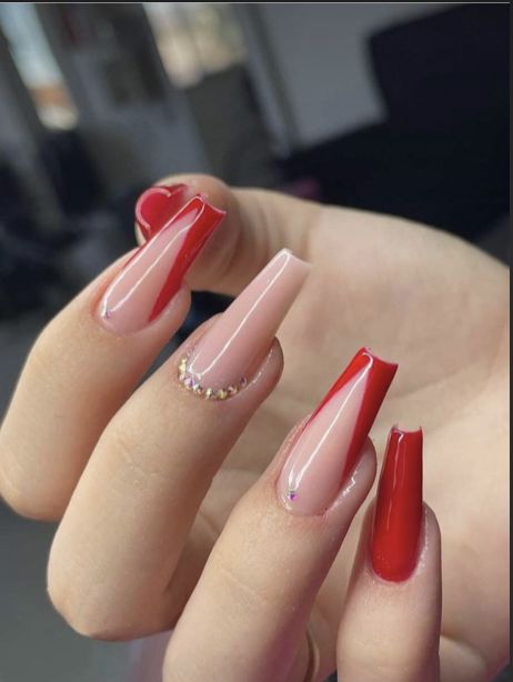 Red Acrylic Nails, Work Nails, Long Acrylic, Red Nail, Acrylic Nails Coffin Short, Short Acrylic Nails Designs, Pink Acrylic Nails, Square Acrylic Nails, Xmas Nails