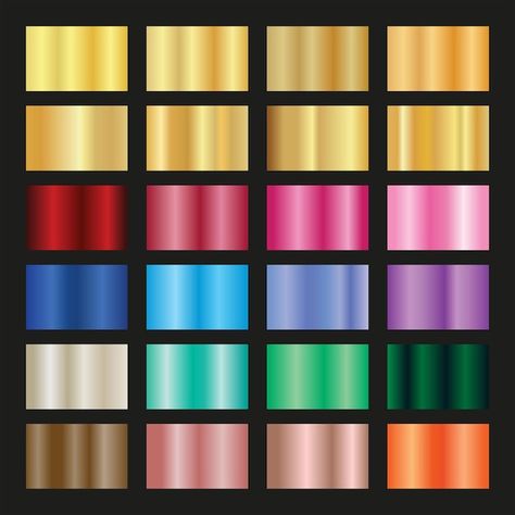 Collection of gradient metallic color pa... | Premium Vector #Freepik #vector #copper-gradient #copper #bronze #gold-silver Metallic Colour Palette, Metal Color Palette, Metallic Color Palette, Zen Doodles, Doodles Art, Zen Doodle Art, Senior Care, Halloween 2024, Bronze Gold