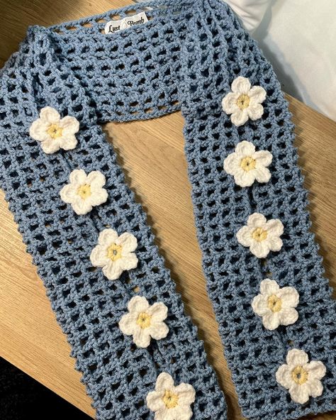 Blue daisy sleeve shrug 🌼💙 Available on my website as a made-to-order item! #styleinspo #pintereststyle #fashioninspo #springstyle #aestheticstyle #styleinspiration #shrug Yellow Shrug, Sleeve Shrug, Crochet Shrug, Crochet Inspo, Pink Blue Yellow, Blue Daisy, Aesthetic Fashion, Crochet Clothes, My Website