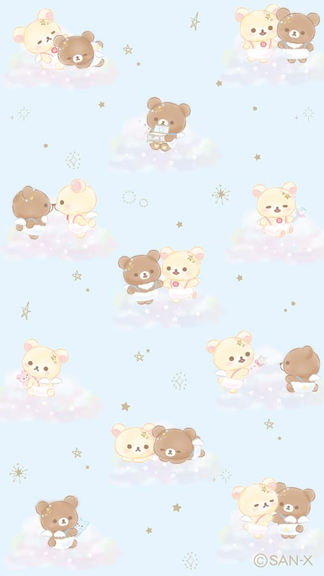 Rilakuma Wallpapers, Samsung Themes, Rilakkuma Wallpaper, Kawaii Background, Cute Pastel Wallpaper, Soft Wallpaper, Sanrio Wallpaper, Bear Wallpaper, Pastel Wallpaper