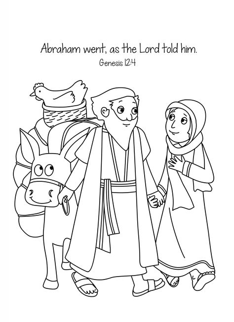 Abraham and Sarah Coloring Pages - Best Coloring Pages For Kids Abraham Bible Story, Abraham Bible Crafts, Abraham And Lot, Free Bible Coloring Pages, Bible Coloring Sheets, Story Of Abraham, Bible Crafts Sunday School, Sunday School Coloring Pages, Abraham And Sarah